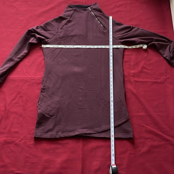 Earth Yoga Sz L Burgundy Organic Cotton Cozy Karma Sweatshirt Dress - Picture 14 of 16